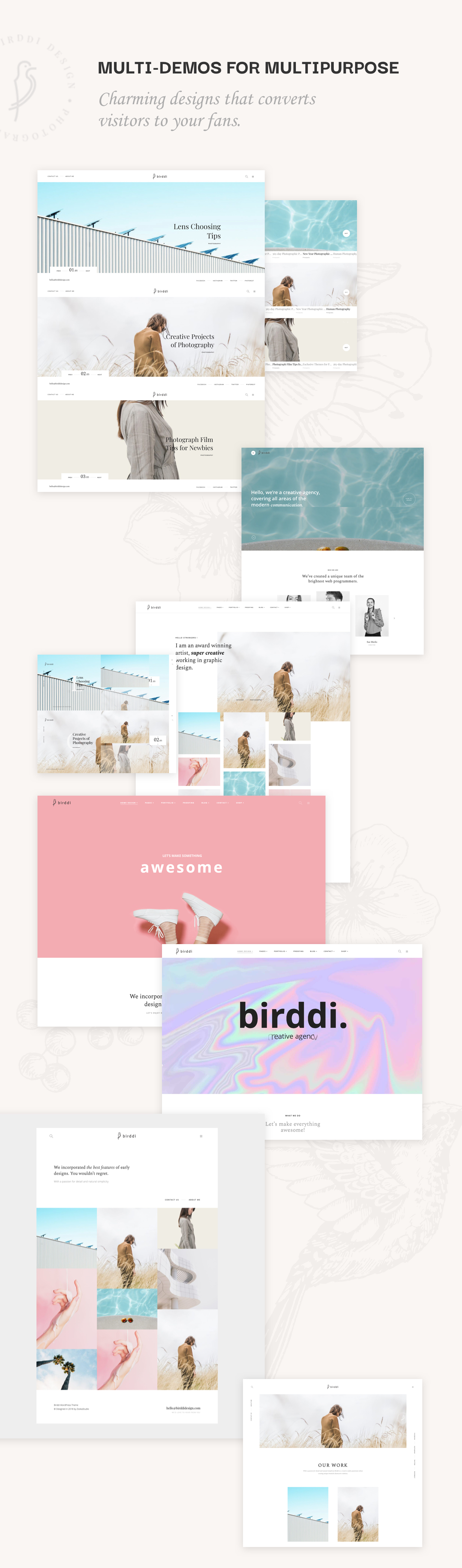 Birddi - A Creative Portfolio WordPress Theme - 1